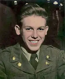 A young looking man in a military uniform