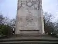 Steps at the base of the war memorial