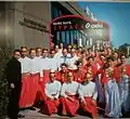 Indonesian choir group wearing Bugis traditional attires, the ladies wearing bodo blouse