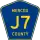 County Road J7 marker