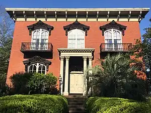 Every window of the Mercer House in Savannah, Georgia, is crowned with a cast-iron hood moulding