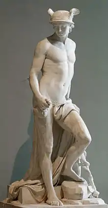 Neoclassicism - Mercury or The Trade, by Augustin Pajou, 1780, marble, Louvre