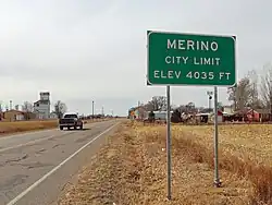 Platte Street in Merino.