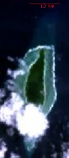 Satellite view of the Island of Merir