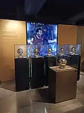 Lionel Messi's six Ballon d'Or awards.