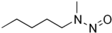 Skeletal formula of methyl-n-amylnitrosamine