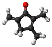 Ball-and-stick model of the methylenomycin B molecule