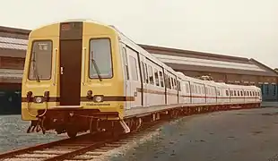 KCRC Metro-Cammell (before refurbishment) EMU emergency exit in the middle of both heads