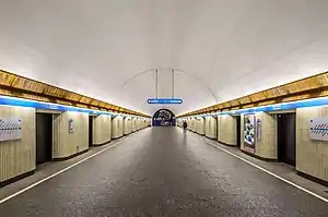 Hall of Petrogradskaya station in Saint Petersburg Metro