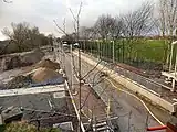 Construction of Withington tram stop (2012)