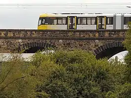 Image 50A Metrolink tram in Radcliffe, part of Greater Manchester's light rail network (from Greater Manchester)