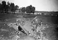 Metula Bridge after being blown up. 15 February 1948