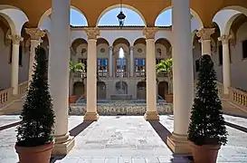 Arcade and courtyard with fountain