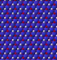 View of trioctahedral sheet structure of mica emphasizing octahedral sites