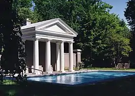 Pool House at Edgewater, in Barrytown, New York (photo 1999).