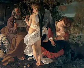 Caravaggio, Rest on the Flight into Egypt (c. 1597)133.5 × 166.5 cm