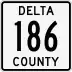 County Road 186 marker