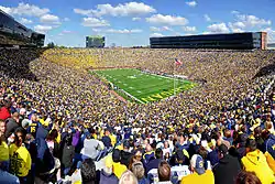 Image 33Michigan Stadium in Ann Arbor is the largest stadium in the Western Hemisphere, and the third-largest stadium in the world. (from Michigan)