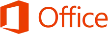 The Office logo containing a red icon depicting a stylized box outline and the word Office in red