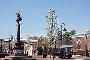 Four corners at the main intersection of Middletown