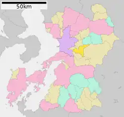 Location of Mifune in Kumamoto Prefecture