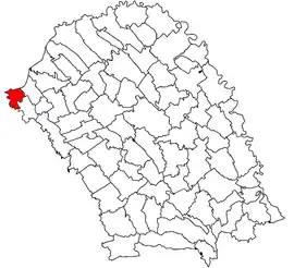 Location in Botoșani County