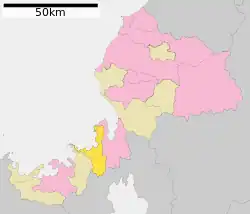 Location of Mihama in Fukui Prefecture