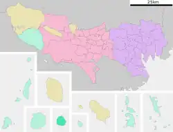 Location of Mikurajima in Tokyo Metropolis