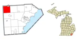 Location within Monroe County