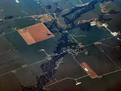 Milford from the air, looking northeast