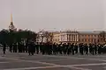 The band in their rehearsal uniform.