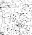 Milk Street (centre, vertical) on an 1875 Ordnance Survey map.