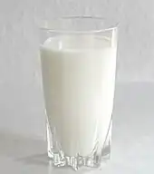 A glass of milk