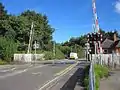 Level crossing at Millburn over the Highland Railway