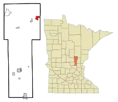 Location of Islewithin Mille Lacs County