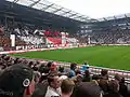 The match FC St. Pauli - FSV Frankfurt in 2013, view from the new Gegengerade.