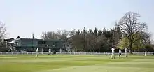 The school cricket ground and pavilion