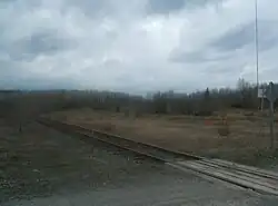 Area of the Milne Townsite. Railroad in foreground is the main line to Sherman Mine.