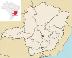 Location in the state of Minas Gerais