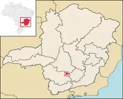 Location in Minas Gerais  state