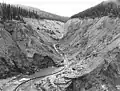 Miners sluicing the Lowhee Placer Claim. 1933.