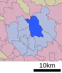 Location of Minuma-ku in Saitama