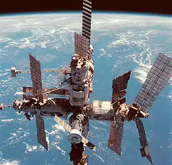 Space station with Earth as the background