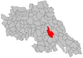 Location in Iași County