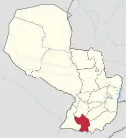 Misiones shown in red