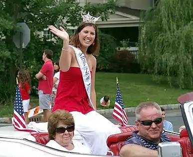 Ashley Fairfield,Miss New Jersey 2008, at the 2008 Montclair 4th of July Parade