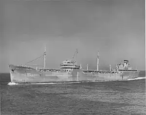 USNS Mission Los Angeles (T-AO-117) underway off Long Beach, California, date unknown