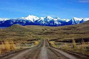 The Mission Mountains viewed from the Range