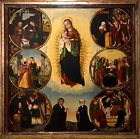 Master IW, Votive panel with Assumpta, so-called Mostecká (1538)