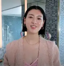A screenshot of Miyoshi from a 2021 makeup tips video, published by Vogue Taiwan